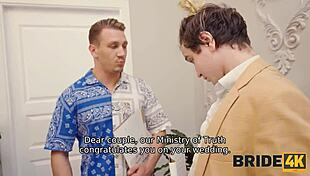 Bride4k, is your homeland proud of this flexible bride in group sex?