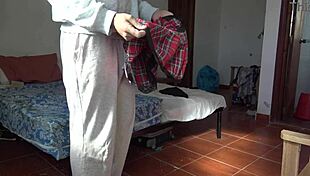 i caught my pervertd 18 year old sissy stepson masturbaing on my slutty clothes