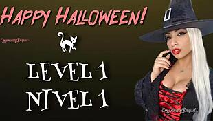 sexy witch cosplay in jerk off game can you resist her 😏