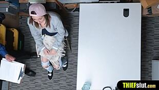 Cute Russian Migrant Shoplifter Punished Roughly In Garage