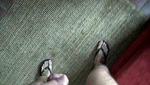 Perverted Stepmother Pissing Boldly in Front of Stepson with Dirty Intent