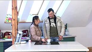 Neighbor Lends Hand to Pound Mature European Pussy Hard