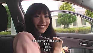 Japanese teen in car