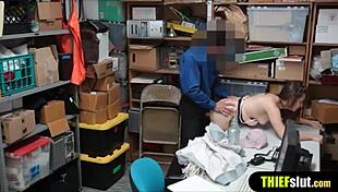 Cute Russian Migrant Shoplifter Punished Roughly In Garage