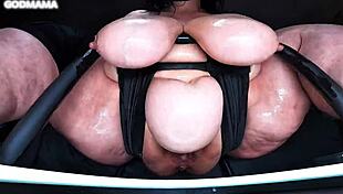 Beg your super sized godmama to douse you with her big wet pussy