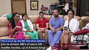 Aria Nicole gets catheterized by Doctor Tampa in Florida hospital backstage scene