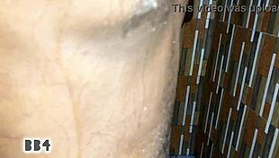 in the bathroom, she's bent over for dirty doggy sex, cumshot ending