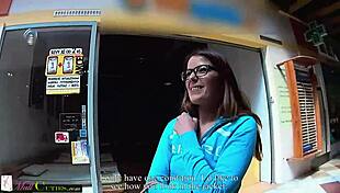 Shy teen girl masturbates in public mall?