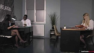 Polly Pons lets Eddy fuck her ass in the office