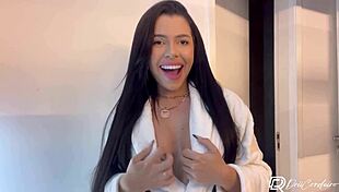 Delivery Guy Delivers And Fucks Hot Brunette Alone!