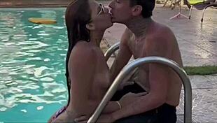Ana miller and ktal enjoy a poolside adventure together