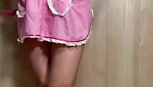 She's shyly wearing junior underwear, getting anal and nipple play