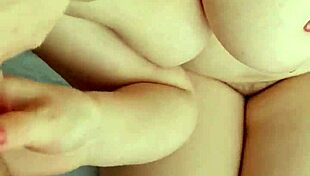 hot pov handjob, cum on titties
