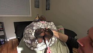 Why does the CEO tickle and lick secretary’s sexy nylon soles?