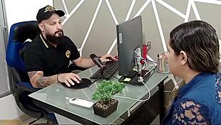 Woman Sucks Boss's Cock to Keep Job, Gets Cum in Mouth!