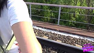 Outdoor amateur fuck intensifies with doggystyle bent over pussy