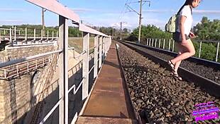 Outdoor amateur fuck intensifies with doggystyle bent over pussy