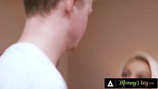 mommy's boy catches pawg blonde milf cherry kiss ass fingering on stepson's porn