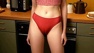 fancy russian model shows off cute lingerie and barefoot feet in underwear photoshoot