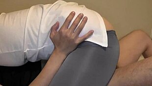 Japanese Wife Rides Cheating Lover in Tight Position