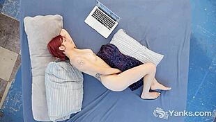 Yanks minx Hedera Ivy can’t stop touching herself. Her solo session with redhead charm is pure heat!