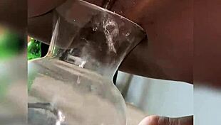 salty rain on shaved pussy milf wife