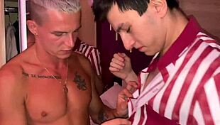 Gay student orgy where the twink unexpectedly takes two cocks in his asshole bareback.