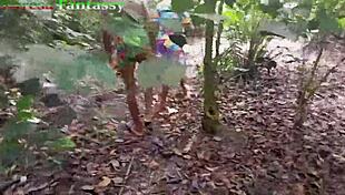 African Ebony Latina Caught In Bush With Amateur BBC