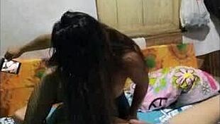 my stepsister climbs on my chest, takes off her panties, and sucks my penis. i lick her vagina, giving her intense orgasms.