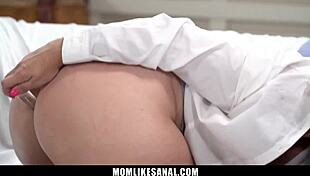 The stud brings the hot milf home and shoves his dick deep inside her big ass