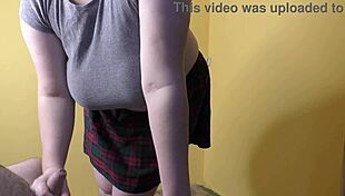 Femdom BBW MILF takes control over shy guy’s desires