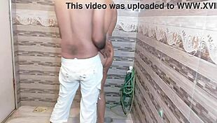 Indian desi bhabhi takes shower and gets fucked hard twice with clear hindi audio