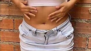 Young Colombian babe breaks her big ass for a bet