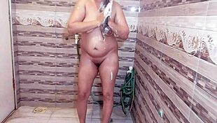 Indian desi bhabhi takes shower and gets fucked hard twice with clear hindi audio