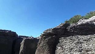 African Prostitute Shows Off Stunning Ass on Nudist Beach