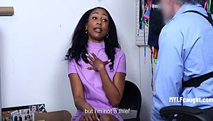 Mall Cop Catches Petite Black Masseuse With Sticky Fingers - Olivia Jay Mike Mancini Mylfcaught