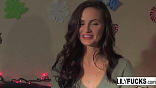 Lily Shares Horny Christmas Wishes, Satisfies Herself