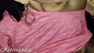 caught on camera, latina milf and friend invite single guy to motel for slutty threesome blowjob