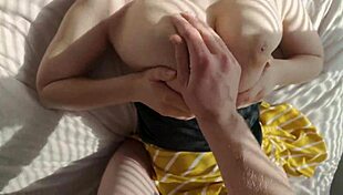 Sexy Roommate with Massive Tits Leaves Dorm Door Open