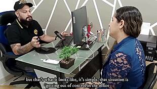 Woman Sucks Boss's Cock to Keep Job, Gets Cum in Mouth!