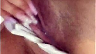 I'm enjoying a beautiful latina using toys and dildo at home