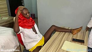 ebony student talks to teacher before christmas break