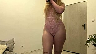 Blonde Maid Teases with Soft Fisting