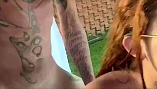 Ana miller and ktal enjoy a poolside adventure together