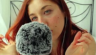 Redhead amateur gives erotic jerk off instructions in English subtitles, guiding you to relax and cum.