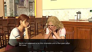 Blonde girls play x-ray eyes demo game