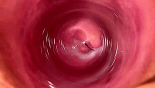 Camera deep inside Mias tight creamy pussy