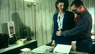 A secretary got her mouth full of cock and ass fucked