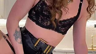 wild crossdresser iskra delivers amazing cumshot solo