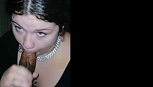 Young lady sucks monster cock for sloppy facial